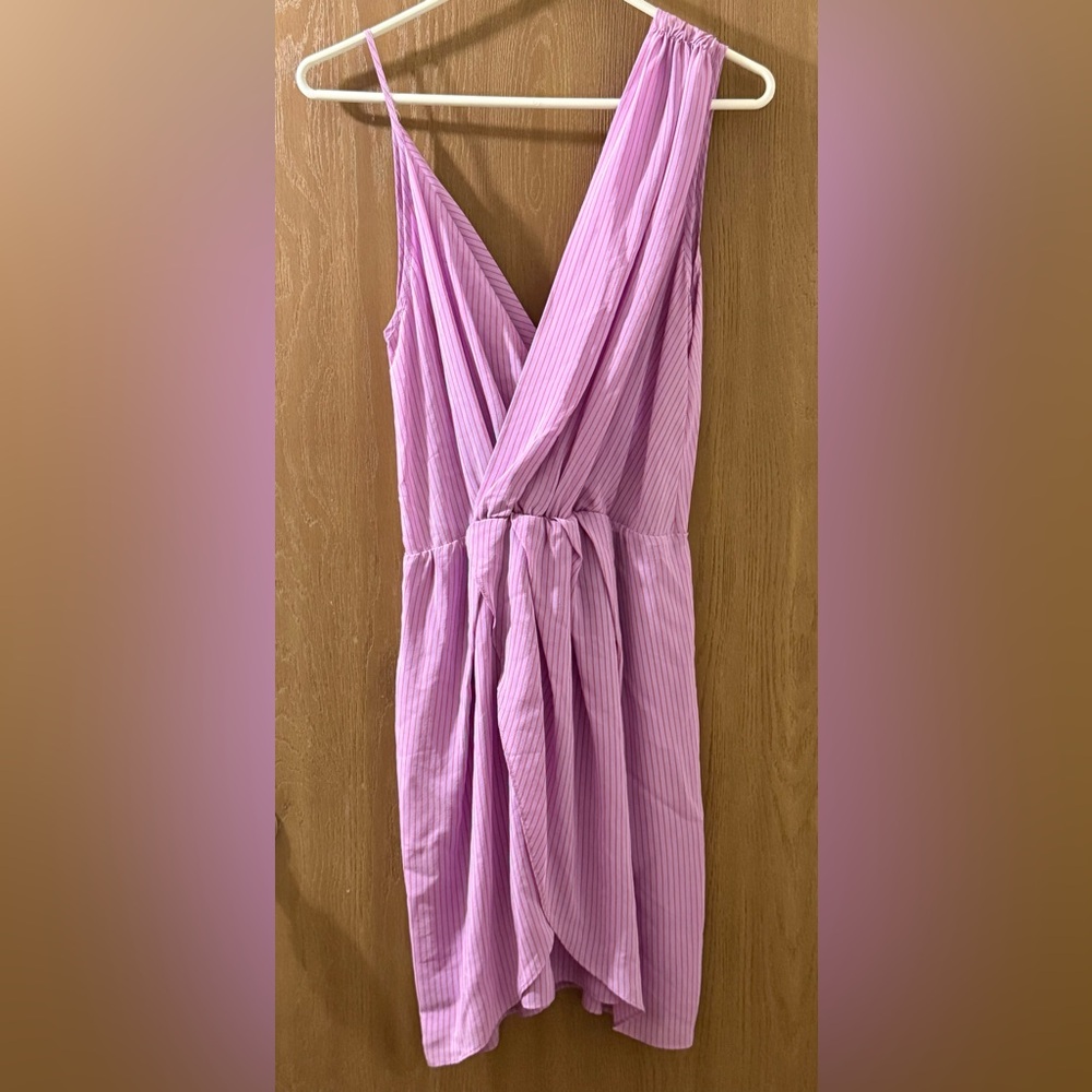 Rebecca Minkoff Purple Striped Silk Dress